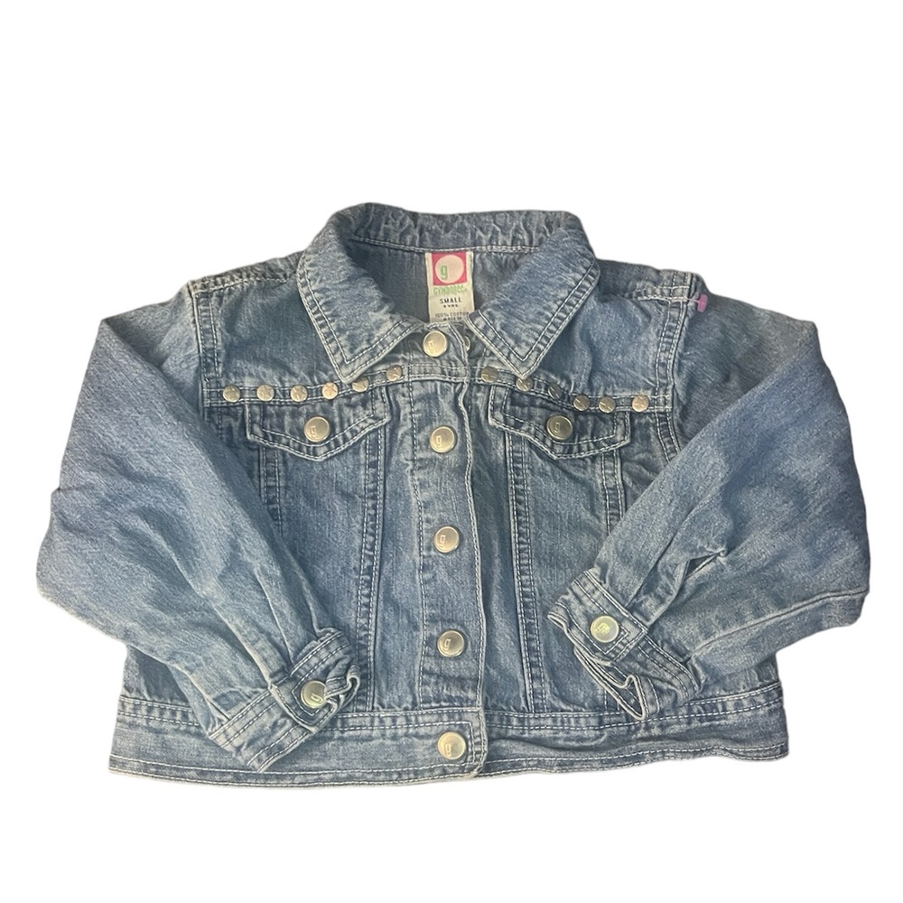 Gymboree Girls Denim Jacket Sz Small  Light wash snap front Sz Small